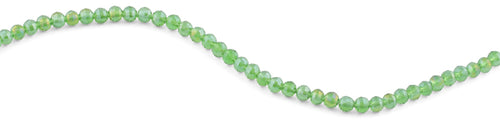 6mm Green Faceted Round Crystal Beads