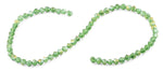 6mm Green Twist Faceted Crystal Beads