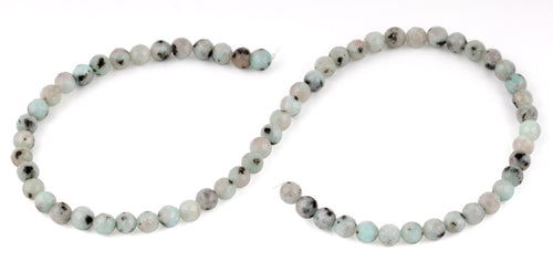 6mm Kiwi Faceted Gem Stone Beads