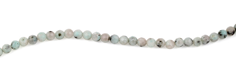 6mm Kiwi Faceted Gem Stone Beads