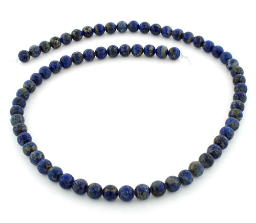 6mm Lapis Lazuli Round Gem Stone Beads