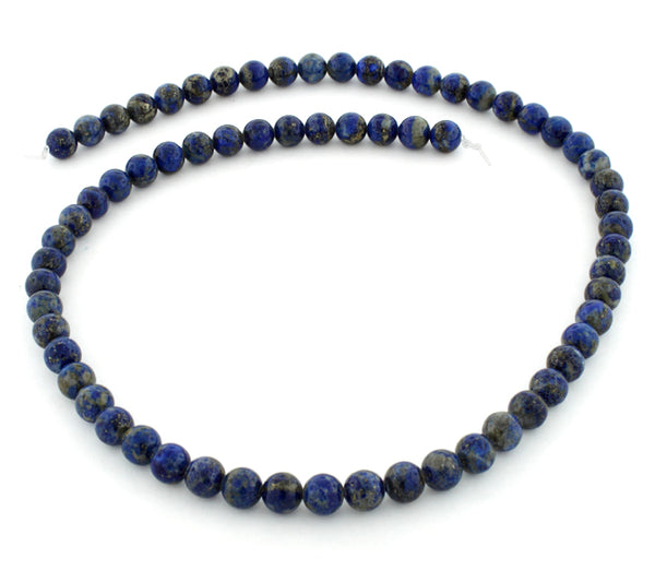 6mm Lapis Lazuli Round Gem Stone Beads