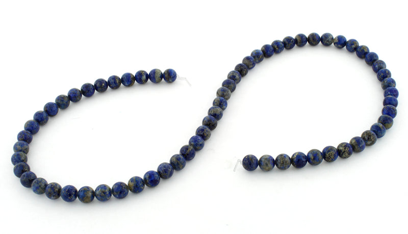6mm Lapis Lazuli Round Gem Stone Beads
