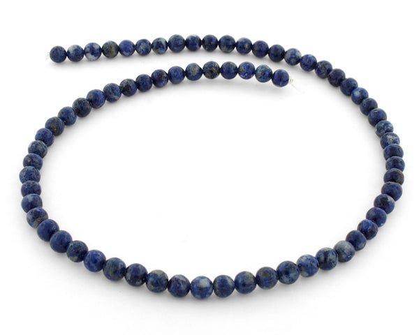 6mm Lapis Round Gem Stone Beads