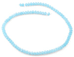 6mm Light Turquoise Faceted Rondelle Crystal Beads