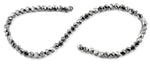 6mm Metallic Grey Twist Faceted Crystal Beads