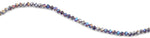 6mm Metallic Purple Twist Faceted Crystal Beads