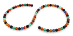 6mm Multi Color Agate Gem Stone Beads