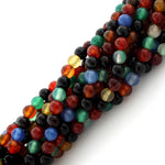 6mm Multi Color Agate Gem Stone Beads