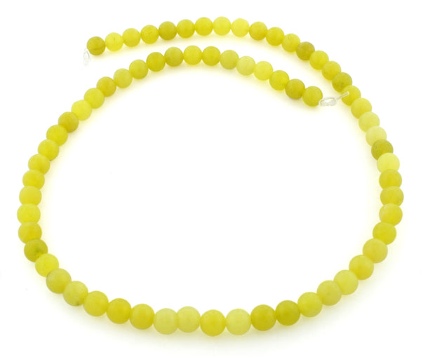 6mm Olive Jade Gem Stone Beads