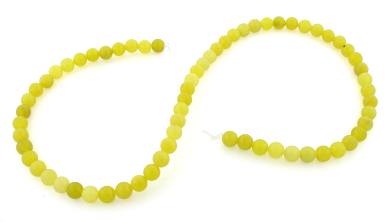 6mm Olive Jade Gem Stone Beads