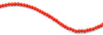 6mm Orange Faceted Rondelle Crystal Beads