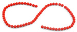6mm Orange Faceted Round Crystal Beads