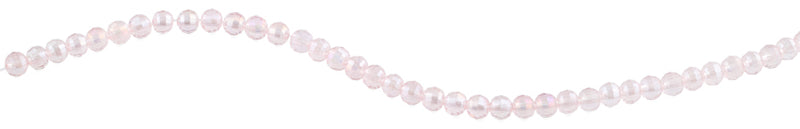 6mm Pink Faceted Round Crystal Beads