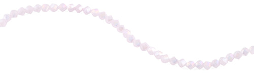 6mm Pink Twist Faceted Crystal Beads