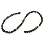 6mm Plain Round Bull Eye Jasper Gem Stone Beads