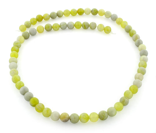 6mm Plain Round Harmony Serpentine Gem Stone Beads