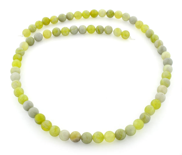 6mm Plain Round Harmony Serpentine Gem Stone Beads