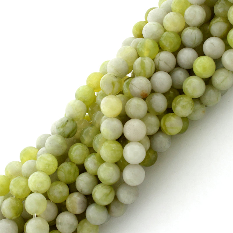 6mm Plain Round Harmony Serpentine Gem Stone Beads