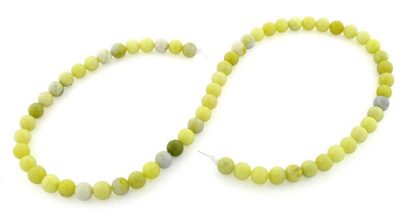 6mm Plain Round Pineapple Jasper Gem Stone Beads