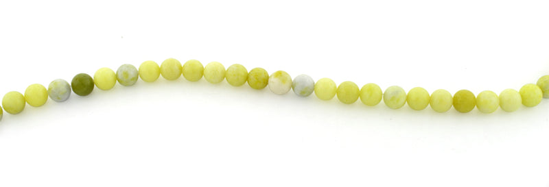 6mm Plain Round Pineapple Jasper Gem Stone Beads