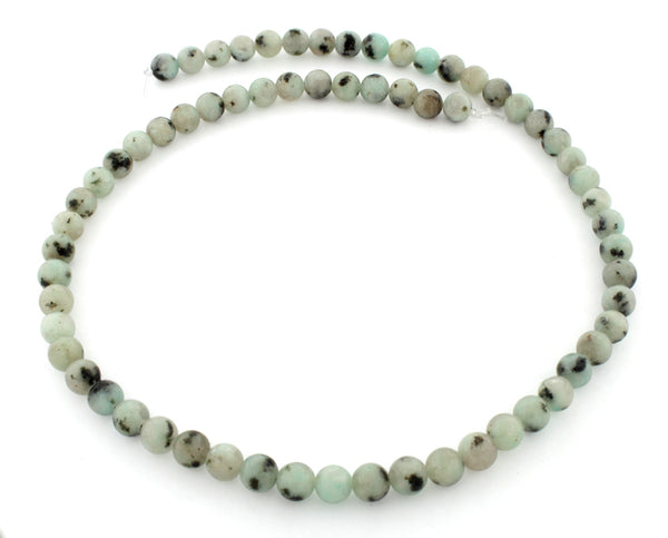 6mm Plain Round Sesame Jasper beads