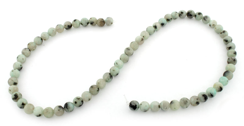 6mm Plain Round Sesame Jasper beads