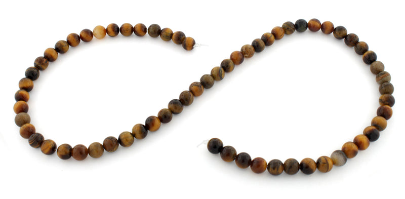 6mm Plain Round Tigereye Gem Stone Beads