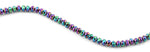 6mm Rainbow Topaz Faceted Rondelle Crystal Beads
