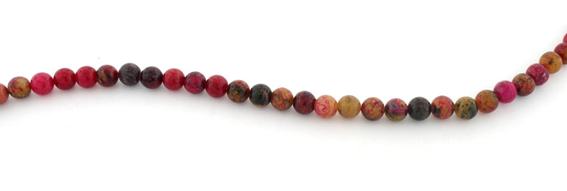 6mm Red Turtle Jasper Gem Stone Beads