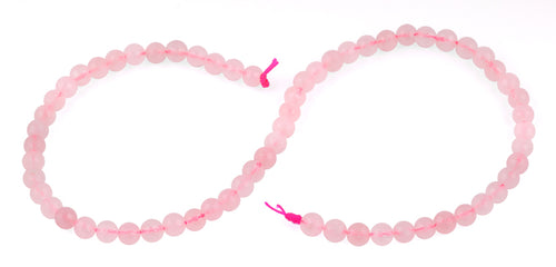 6mm Rose Quartz Faceted Gem Stone Beads