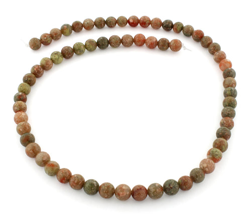 6mm Round Autumn Jasper Gem Stone Beads