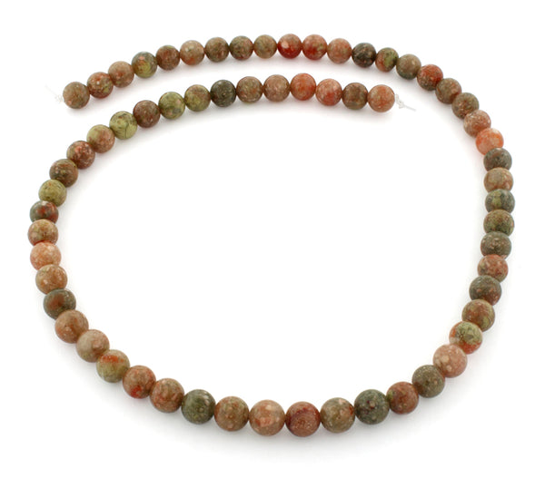 6mm Round Autumn Jasper Gem Stone Beads