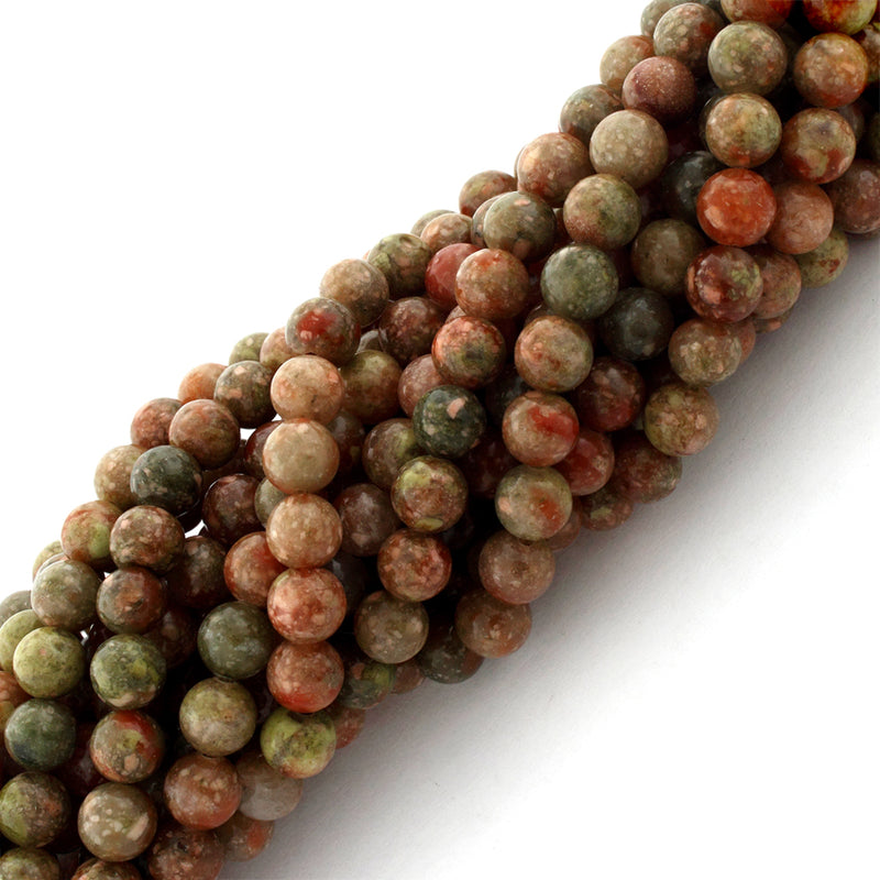 6mm Round Autumn Jasper Gem Stone Beads