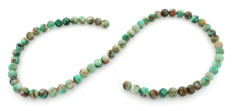 6mm Round Green Turquoise Gem Stone Beads
