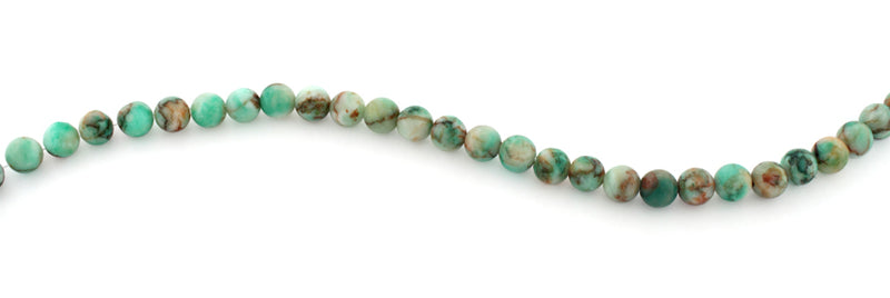 6mm Round Green Turquoise Gem Stone Beads