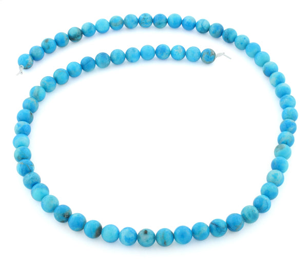 6mm Round Howlite Dyed Turquoise Gem Stone Beads