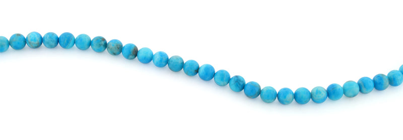6mm Round Howlite Dyed Turquoise Gem Stone Beads
