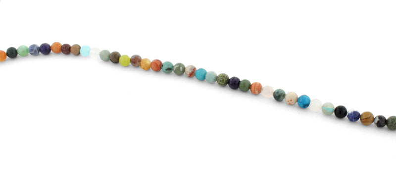 6mm Round Multi-Stones Gem Stone Beads