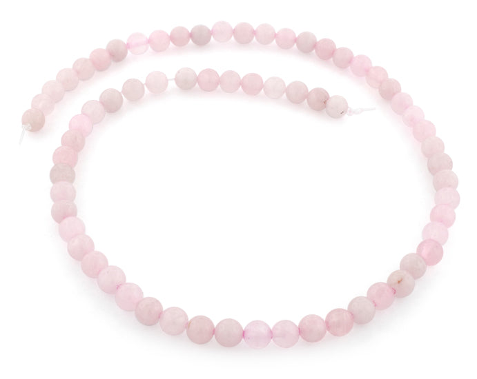 6mm Round Rose Quartz Gem Stone Beads