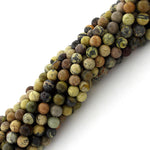 6mm Round Yellow Turquoise Gem Stone Beads