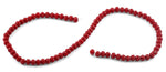 6mm Scarlet Faceted Rondelle Crystal Beads
