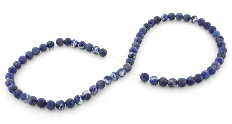 6mm Sodalite Round Gem Stone Beads