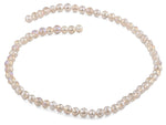 6mm Tan Round Faceted Crystal Beads