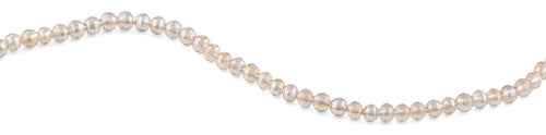 6mm Tan Round Faceted Crystal Beads