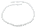 6mm White Frost Faceted Rondelle Crystal Beads