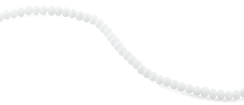 6mm White Frost Faceted Rondelle Crystal Beads