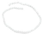 6mm White Twist Faceted Crystal Beads