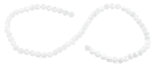 6mm White Twist Faceted Crystal Beads