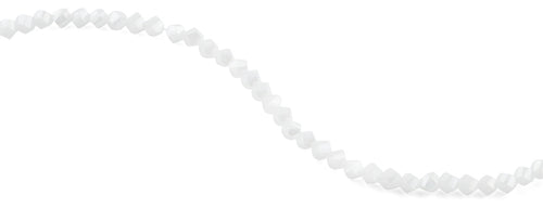 6mm White Twist Faceted Crystal Beads